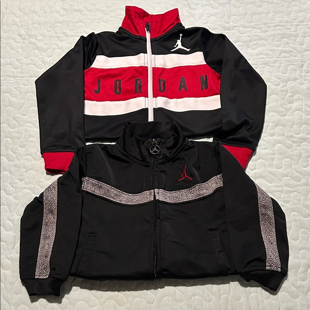 EUC Jordan Kids' Black and Red Jackets Set - Size 3T & 2T